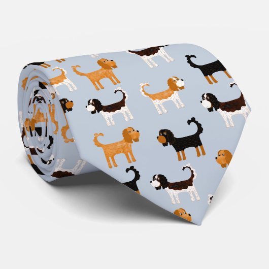 Cavalier King Charles Spaniel Dog Krawatte (Gerollt)