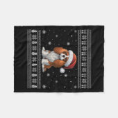 Cavalier King Charles Spaniel Dog liebvers Ugly Xm Fleecedecke (Vorderseite (Horizontal))