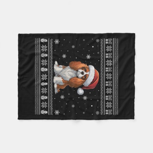 Cavalier King Charles Spaniel Dog liebvers Ugly Xm Fleecedecke (Vorderseite (Horizontal))