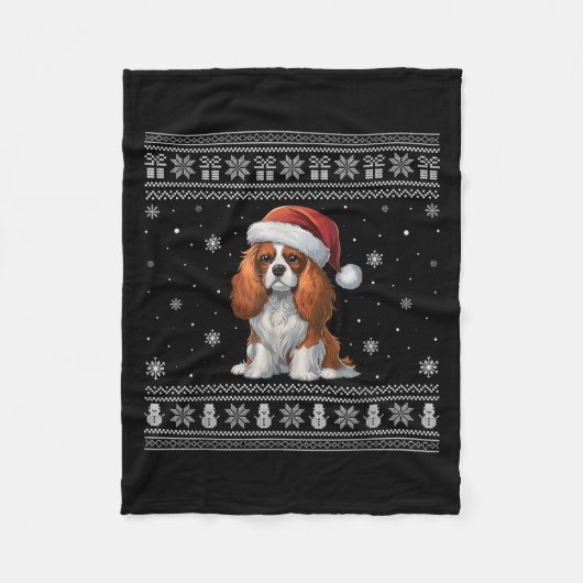 Cavalier King Charles Spaniel Dog liebvers Ugly Xm Fleecedecke (Vorderseite)