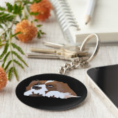 Cavalier King Charles Spaniel Dog Lover Schlüsselanhänger (Seite)