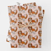 Cavalier King Charles Spaniel Dog Lovers Geschenkpapier Set (Beispiel)