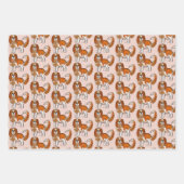 Cavalier King Charles Spaniel Dog Lovers Geschenkpapier Set (Vorderseite)