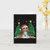 Cavalier King Charles Spaniel Dog Lovers Santa Xma Karte (Gelbe Blume)
