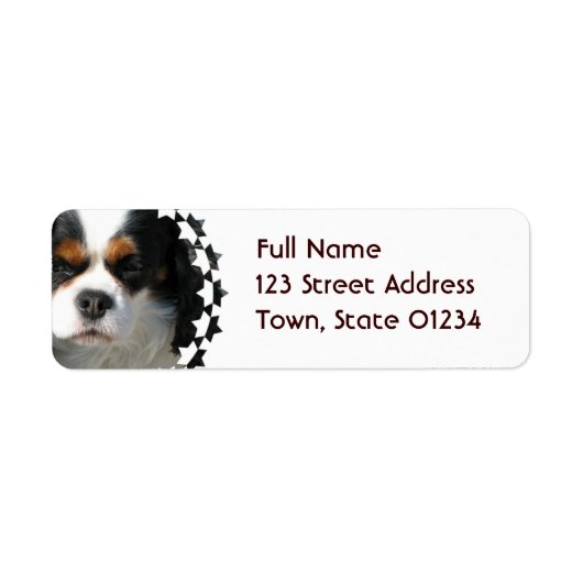 Cavalier King Charles Spaniel Dog Mailing Label (Vorne)