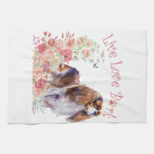 Cavalier King Charles Spaniel Dog Mama Floral Geschirrtuch (Horizontal)
