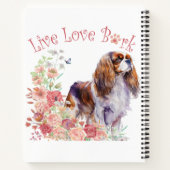 Cavalier King Charles Spaniel Dog Mama Floral Notizblock (Rückseite)