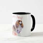 Cavalier King Charles Spaniel Dog Mama Floral Tasse (VorderseiteRechts)