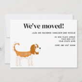 Cavalier King Charles Spaniel Dog Moving New Zuhau Ankündigung (Vorderseite)