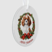 Cavalier King Charles Spaniel Dog Name Weihnachten Ornament (Vorderseite)