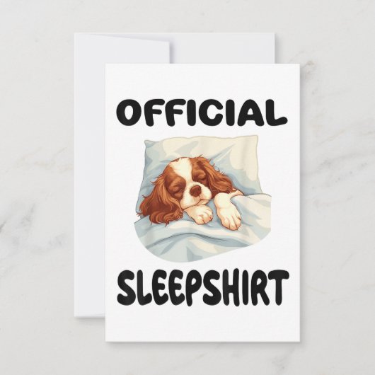 Cavalier King Charles Spaniel Dog Offiziell Sleeps Dankeskarte (Vorderseite)