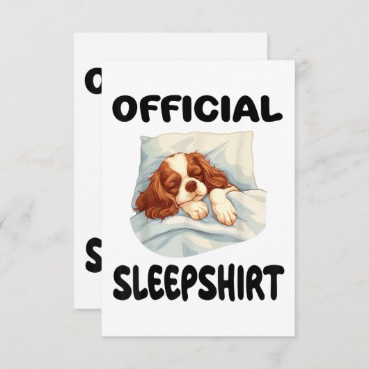 Cavalier King Charles Spaniel Dog Offiziell Sleeps Dankeskarte (Vorne/Hinten)