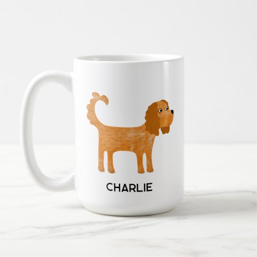 Cavalier King Charles Spaniel Dog Personalisiert Kaffeetasse (Links)
