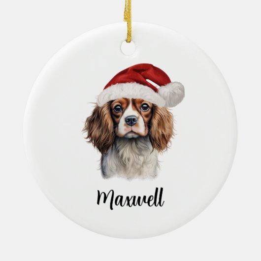 Cavalier King Charles Spaniel Dog Personalisiert Keramik Ornament (Hinten)