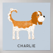 Cavalier King Charles Spaniel Dog Personalisiert Poster (Vorne)