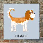Cavalier King Charles Spaniel Dog Personalisiert Poster<br><div class="desc">Niedliches Blenheim Cavalier King Charles Spaniel Hundedesign,  um Tierfreunde zum Lächeln zu bringen. Originelle Kunst von Nic Squirrell. Ändern Sie den Text zum Anpassen.</div>