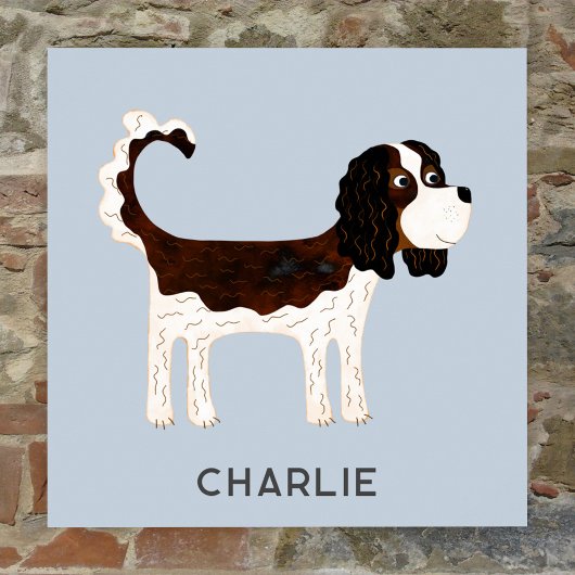 Cavalier King Charles Spaniel Dog Personalisiert Poster
