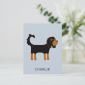 Cavalier King Charles Spaniel Dog Personalisiert Postkarte (Stehend Vorderseite)