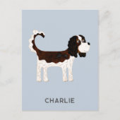 Cavalier King Charles Spaniel Dog Personalisiert Postkarte (Vorderseite)