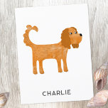 Cavalier King Charles Spaniel Dog Personalisiert Postkarte<br><div class="desc">Niedliches Ruby Cavalier King Charles Spaniel Hundedesign,  um Sie zum Lächeln zu bringen. Originelle Kunst von Nic Squirrell. Ändern Sie den Namen,  um ihn zu personalisieren.</div>