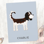 Cavalier King Charles Spaniel Dog Personalisiert Postkarte<br><div class="desc">Niedliches Tricolor Cavalier King Charles Spaniel Hundedesign,  um jedem Tierfreund ein Lächeln zu bringen. Originelle Kunst von Nic Squirrell. Ändern Sie den Namen oder den Text,  um ihn anzupassen.</div>