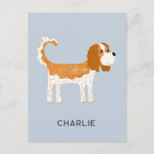 Cavalier King Charles Spaniel Dog Personalisiert Postkarte (Vorderseite)