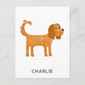 Cavalier King Charles Spaniel Dog Personalisiert Postkarte (Vorderseite)