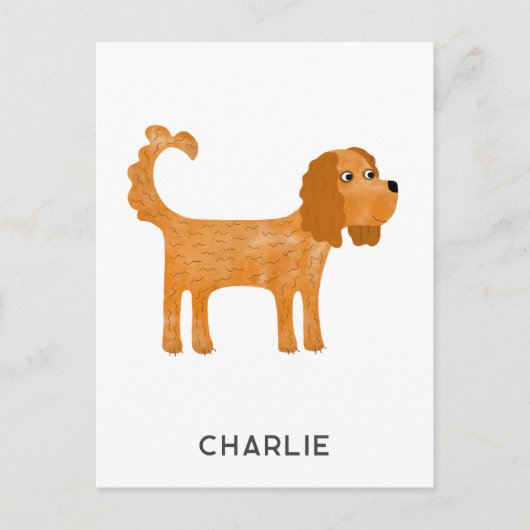 Cavalier King Charles Spaniel Dog Personalisiert Postkarte (Vorderseite)