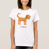 Cavalier King Charles Spaniel Dog Personalisiert T-Shirt (Vorderseite)
