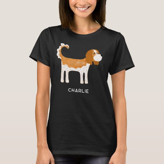 Cavalier King Charles Spaniel Dog Personalisiert T-Shirt (Vorderseite)