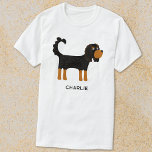 Cavalier King Charles Spaniel Dog Personalisiert T-Shirt<br><div class="desc">Niedlich Schwarz und Tan Cavalier King Charles Spaniel Hundedesign für Tierfreunde. Originelle Kunst von Nic Squirrell. Ändern Sie den Namen oder den Text,  um ihn anzupassen.</div>