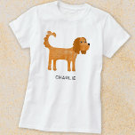 Cavalier King Charles Spaniel Dog Personalisiert T-Shirt<br><div class="desc">Niedliches Ruby Cavalier King Charles Spaniel Hundedesign für Tierfreunde. Originelle Kunst von Nic Squirrell. Ändern Sie den Namen oder den Text,  um ihn anzupassen.</div>