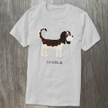 Cavalier King Charles Spaniel Dog Personalisiert T-Shirt<br><div class="desc">Niedliches Tricolor Cavalier King Charles Spaniel Hundedesign für Tierfreunde. Originelle Kunst von Nic Squirrell. Ändern Sie den Namen oder den Text,  um ihn anzupassen.</div>