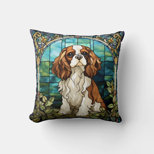 Cavalier King Charles Spaniel Dog Pillow Kissen (Vorderseite)