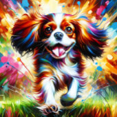 Cavalier King Charles Spaniel Dog Portrait Acrylic Puzzle
