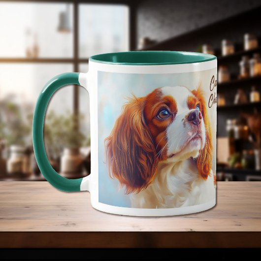 Cavalier King Charles Spaniel Dog Portrait Tasse