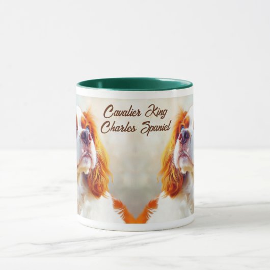 Cavalier King Charles Spaniel Dog Portrait Tasse (Zentrum)
