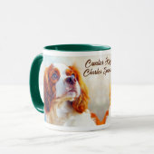 Cavalier King Charles Spaniel Dog Portrait Tasse (Vorderseite Links)