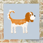 Cavalier King Charles Spaniel Dog Poster<br><div class="desc">Niedliches Blenheim Cavalier King Charles Spaniel Hundedesign,  um Tierfreunde zum Lächeln zu bringen. Originelle Kunst von Nic Squirrell.</div>