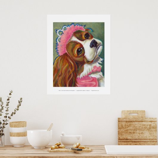Cavalier King Charles Spaniel Dog Princess ART Poster (Küche)