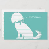 Cavalier King Charles Spaniel Dog Puppy Briefpapier (Vorne/Hinten)