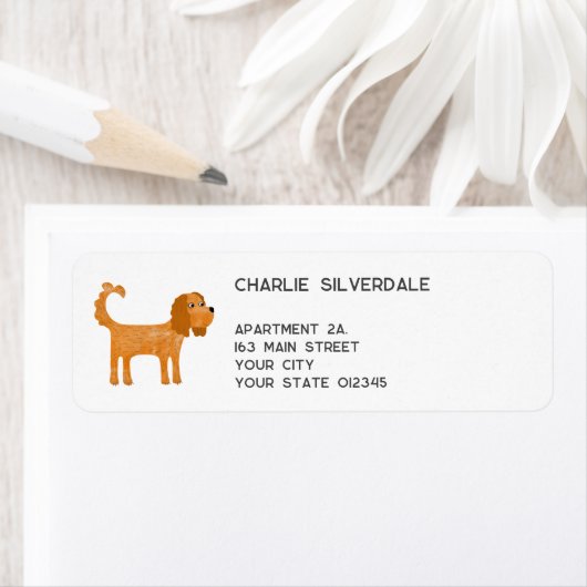 Cavalier King Charles Spaniel Dog Rücksendeadresse (Insitu)