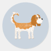 Cavalier King Charles Spaniel Dog Runder Aufkleber (Vorderseite)