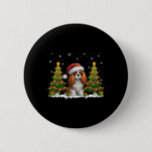 Cavalier King Charles Spaniel Dog Santa Christmas Button<br><div class="desc">Cavalier King Charles Spaniel Dog Santa Christmas Sweater</div>