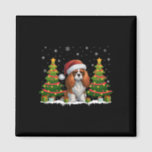 Cavalier King Charles Spaniel Dog Santa Christmas Magnet<br><div class="desc">Cavalier King Charles Spaniel Dog Santa Christmas Sweater</div>