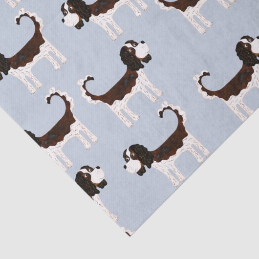 Cavalier King Charles Spaniel Dog Seidenpapier (Detail)