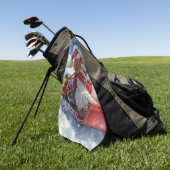 Cavalier King Charles Spaniel Dog Sledge Weihnacht Golfhandtuch (Gras)