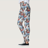 Cavalier King Charles Spaniel Dog Sledge Weihnacht Leggings (Links)