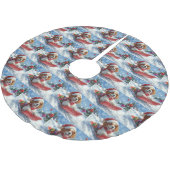 Cavalier King Charles Spaniel Dog Sledge Weihnacht Polyester Weihnachtsbaumdecke (Schrägansicht)