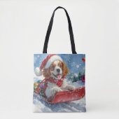 Cavalier King Charles Spaniel Dog Sledge Weihnacht Tasche (Vorderseite)